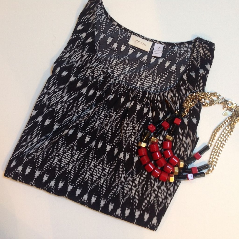Chico's Ikat Sleeveless Top - Picture 3 of 3